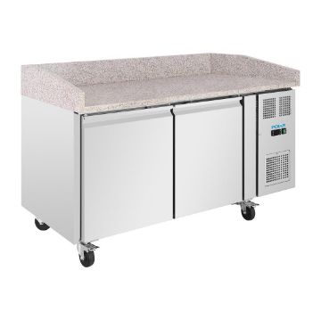 Picture of Polar U-Series Double Door Pizza Counter with Granite Top 428Ltr
