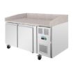 Picture of Polar U-Series Double Door Pizza Counter with Granite Top 428Ltr - UA081