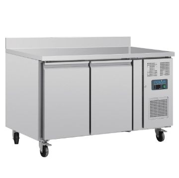 Picture of Polar U-Series Double Door Counter Fridge with Upstand 282Ltr