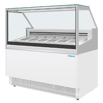 Picture of Polar U-Series 6 Pan Ice Cream Serve Over Cabinet Freezer