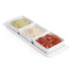 Picture of Olympia Whiteware Snack Dishes with Plates 3 Section (2 pack) - U816