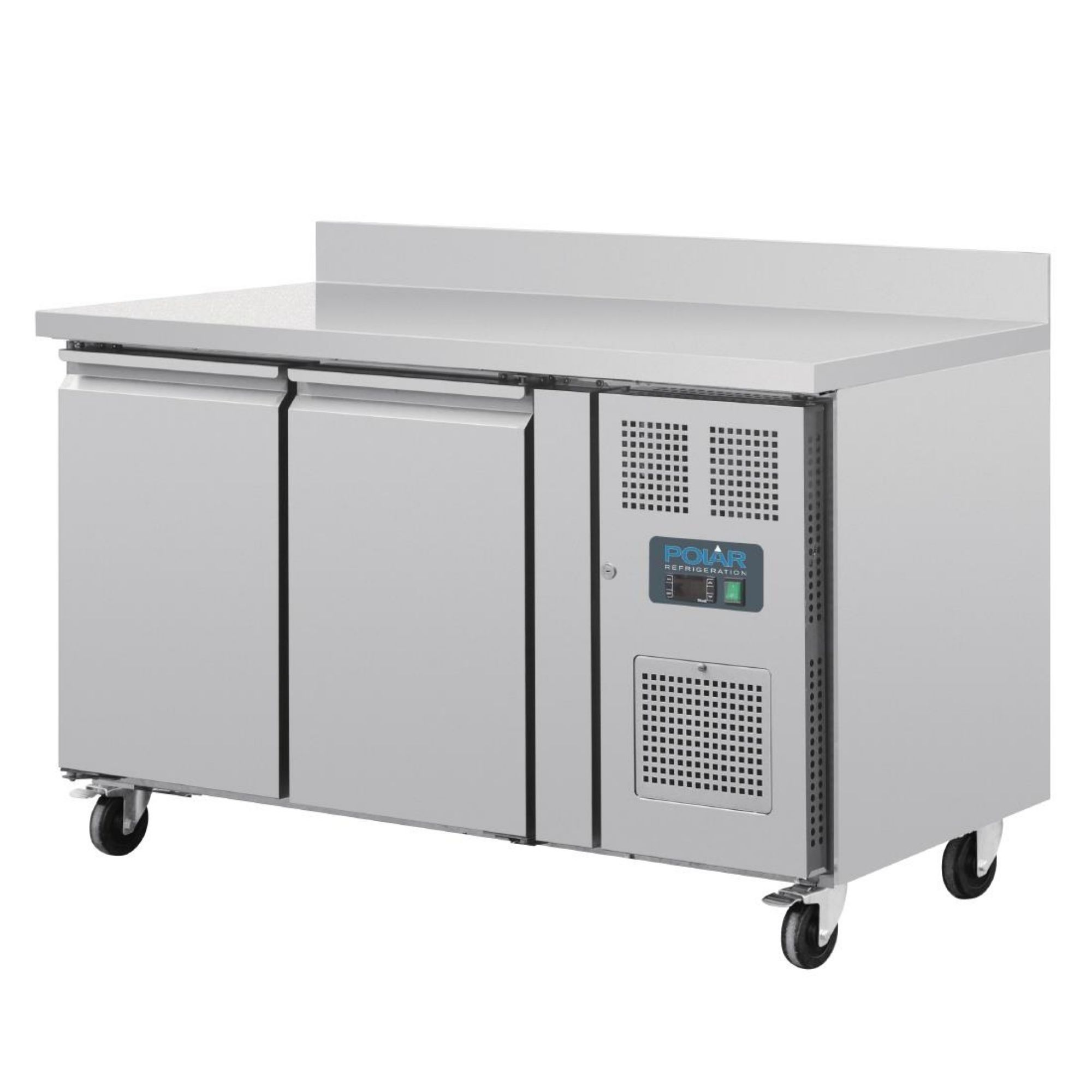 Picture of Polar U-Series Double Door Counter Fridge with Upstand 282Ltr