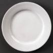 Picture of Olympia Linear Wide Rimmed Plates White 200mm (12 pack) - U090