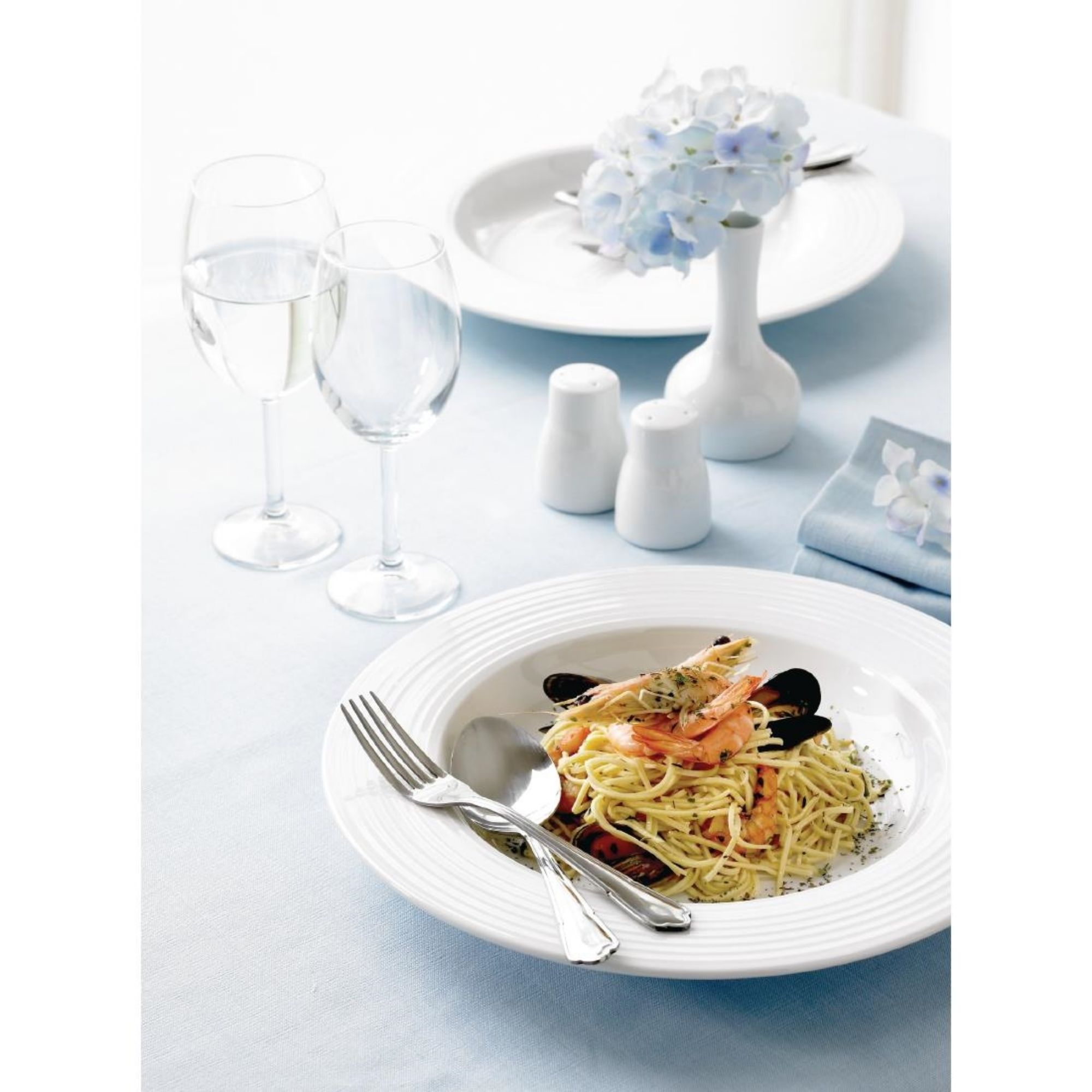 Picture of Olympia Linear Pasta Plates White 310mm (6 pack)