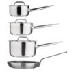 Picture of Caterboss Essentials Cook Like A Pro Stainless Steel & Aluminium 4-Piece Saucepan & Frying Pan Set - SA689