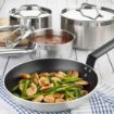 Picture of Caterboss Essentials Cook Like A Pro Stainless Steel & Aluminium 4-Piece Saucepan & Frying Pan Set - SA689