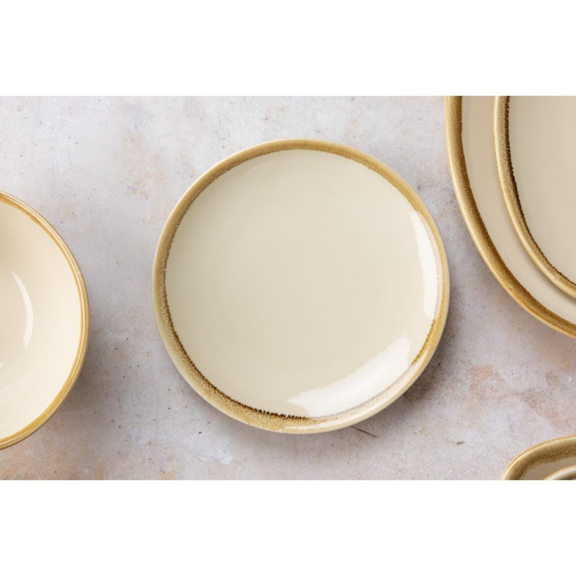 Picture of Olympia Kiln Round Coupe Plate Sandstone 230mm (6 Pack)