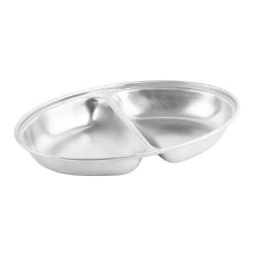 Picture of Olympia Oval Vegetable Dish Two Compartments 200mm