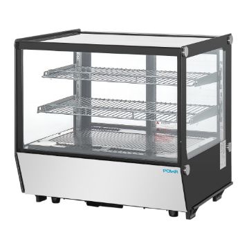 Picture of Polar G-Series Countertop Display Fridge Black Square Glass 120Ltr