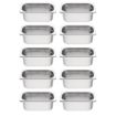 Picture of Vogue Stainless Steel Gastronorm Container Kit 1/4 (10 pack) - S410