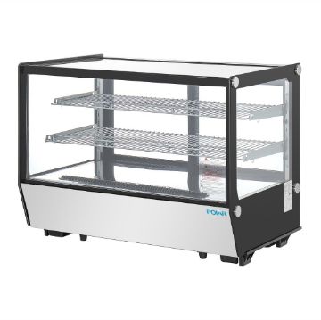 Picture of Polar G-Series Countertop Display Fridge Black Square Glass 160Ltr