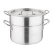 Picture of Vogue Aluminium Double Boiler Pan With Lid 24cm - K643