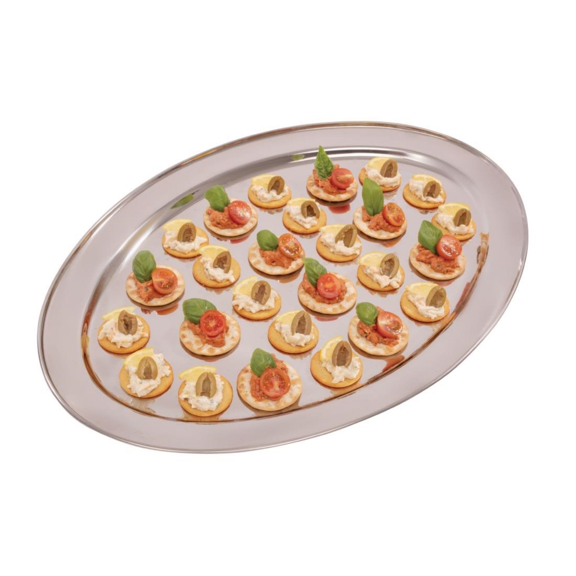 Picture of Olympia Stainless Steel Oval Serving Tray 660mm