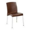 Picture of Bolero Elements Polypropylene Plain Side Chairs Dark Brown (4 Pack) - JA919
