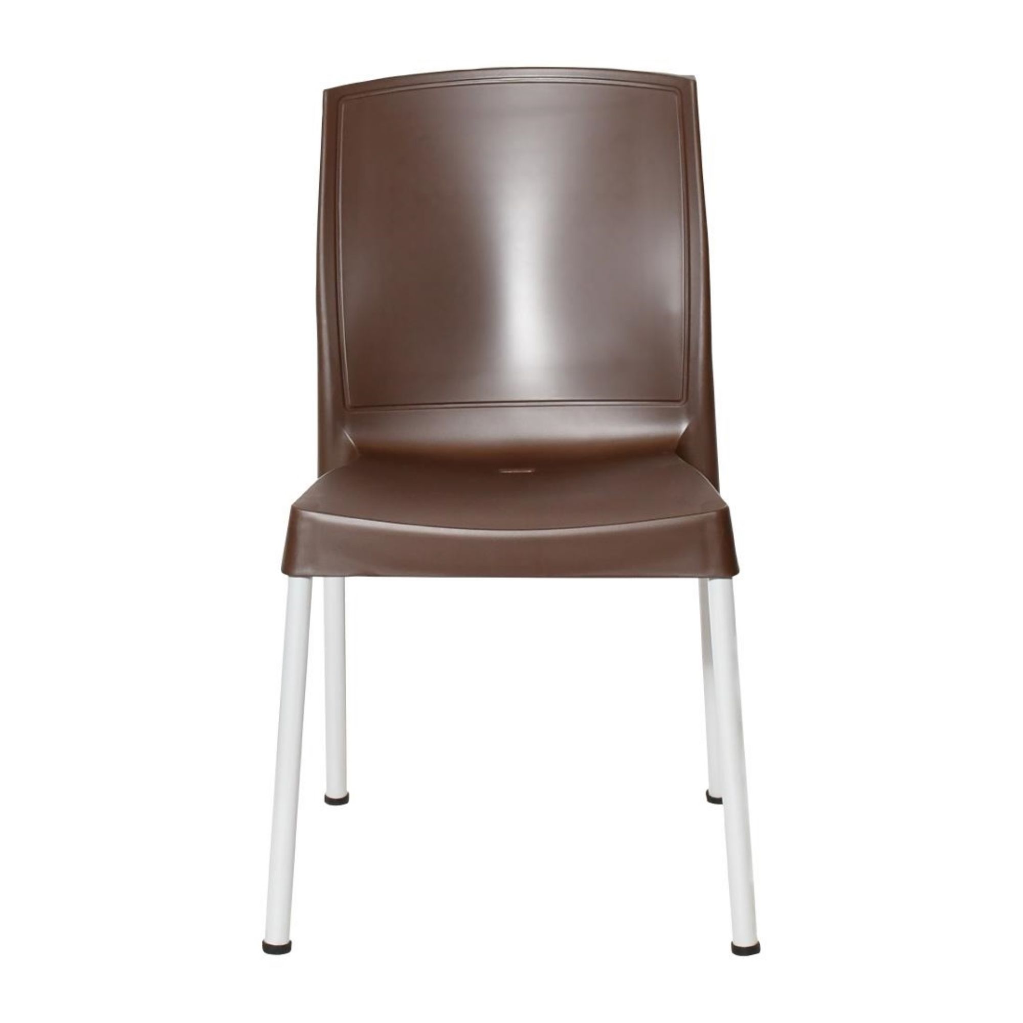 Picture of Bolero Elements Polypropylene Plain Side Chairs Dark Brown (4 Pack)