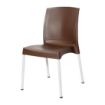 Picture of Bolero Elements Polypropylene Plain Side Chairs Dark Brown (4 Pack) - JA919