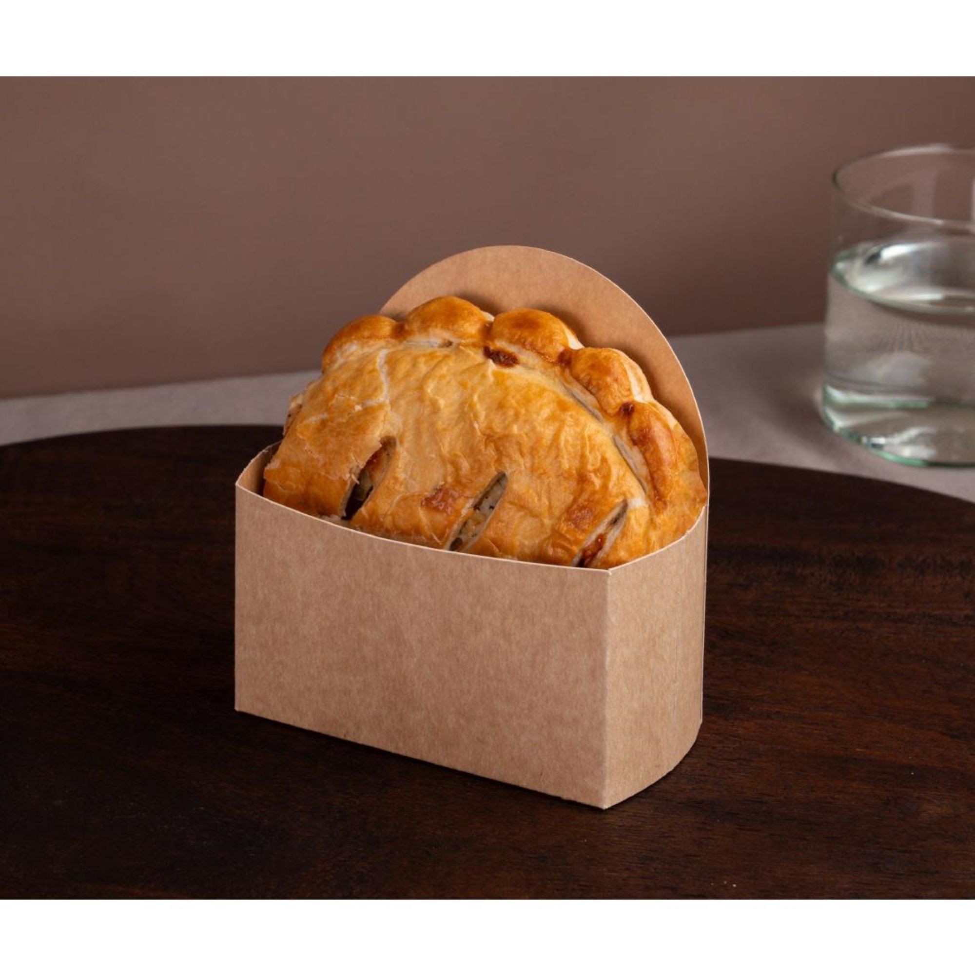 Picture of Notpla Compostable Takeaway Pie Sleeves - Kraft (660 Pack)