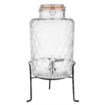 Picture of Olympia Geo Glass Clip-Top Drinks Dispenser with Wire Stand 8Ltr - JB379