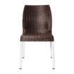Picture of Bolero Elements Polypropylene Rattan Side Chairs Dark Brown (4 Pack) - JA914