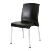 Picture of Bolero Elements Polypropylene Plain Side Chairs Black (4 Pack) - JA918