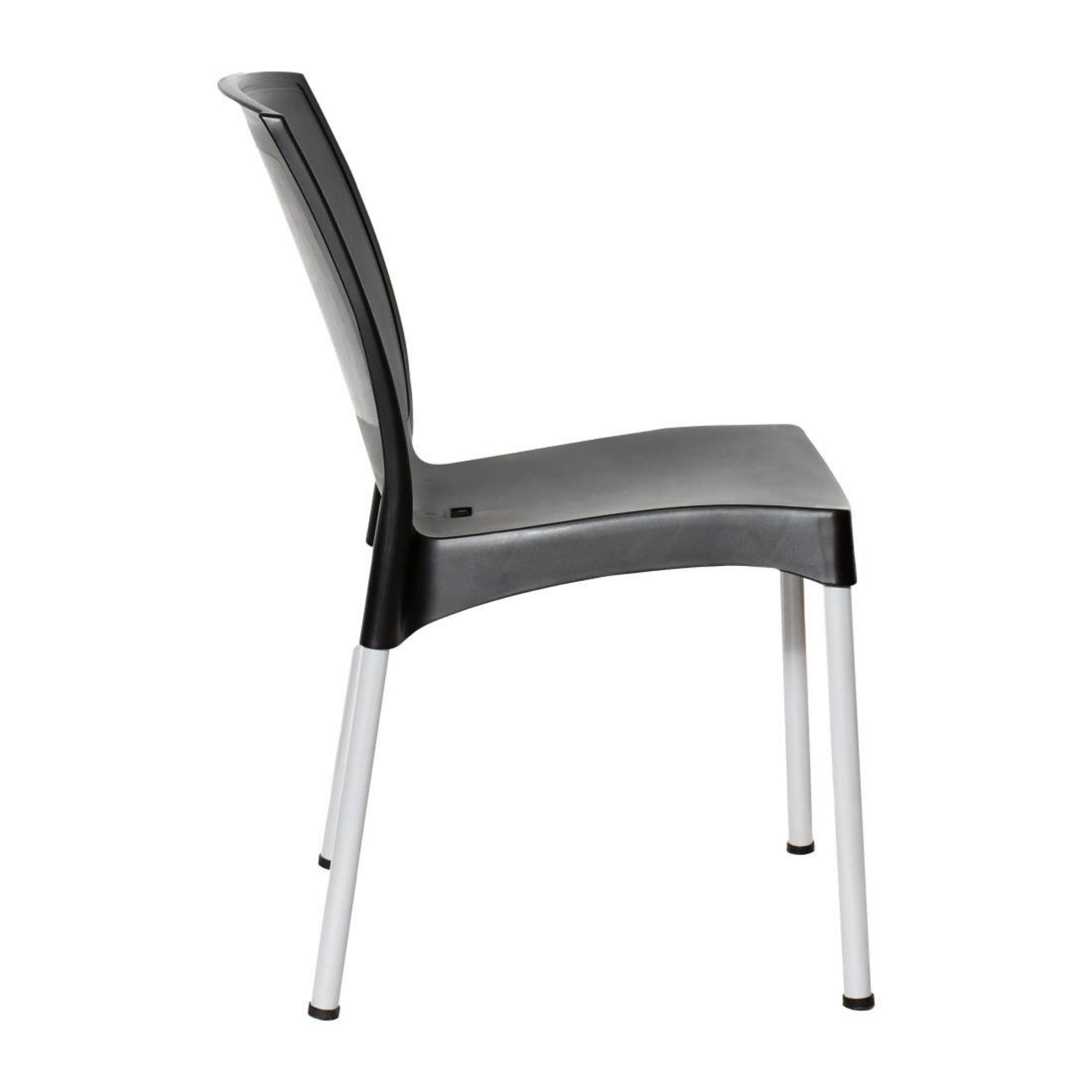 Picture of Bolero Elements Polypropylene Plain Side Chairs Black (4 Pack)