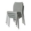 Picture of Bolero Elements Polypropylene Rattan Side Chairs Grey (4 Pack) - JA916