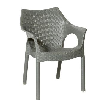 Picture of Bolero Elements Polypropylene Armchairs Olive Green (4 Pack)