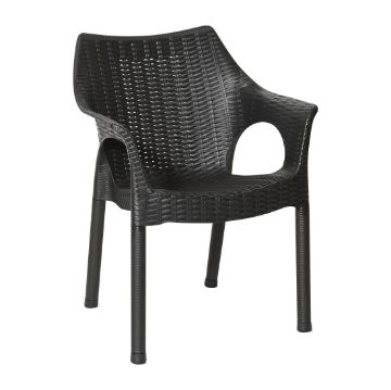 Picture of Bolero Elements Polypropylene Armchairs Black (4 Pack)