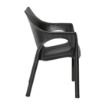 Picture of Bolero Elements Polypropylene Armchairs Black (4 Pack) - JA910
