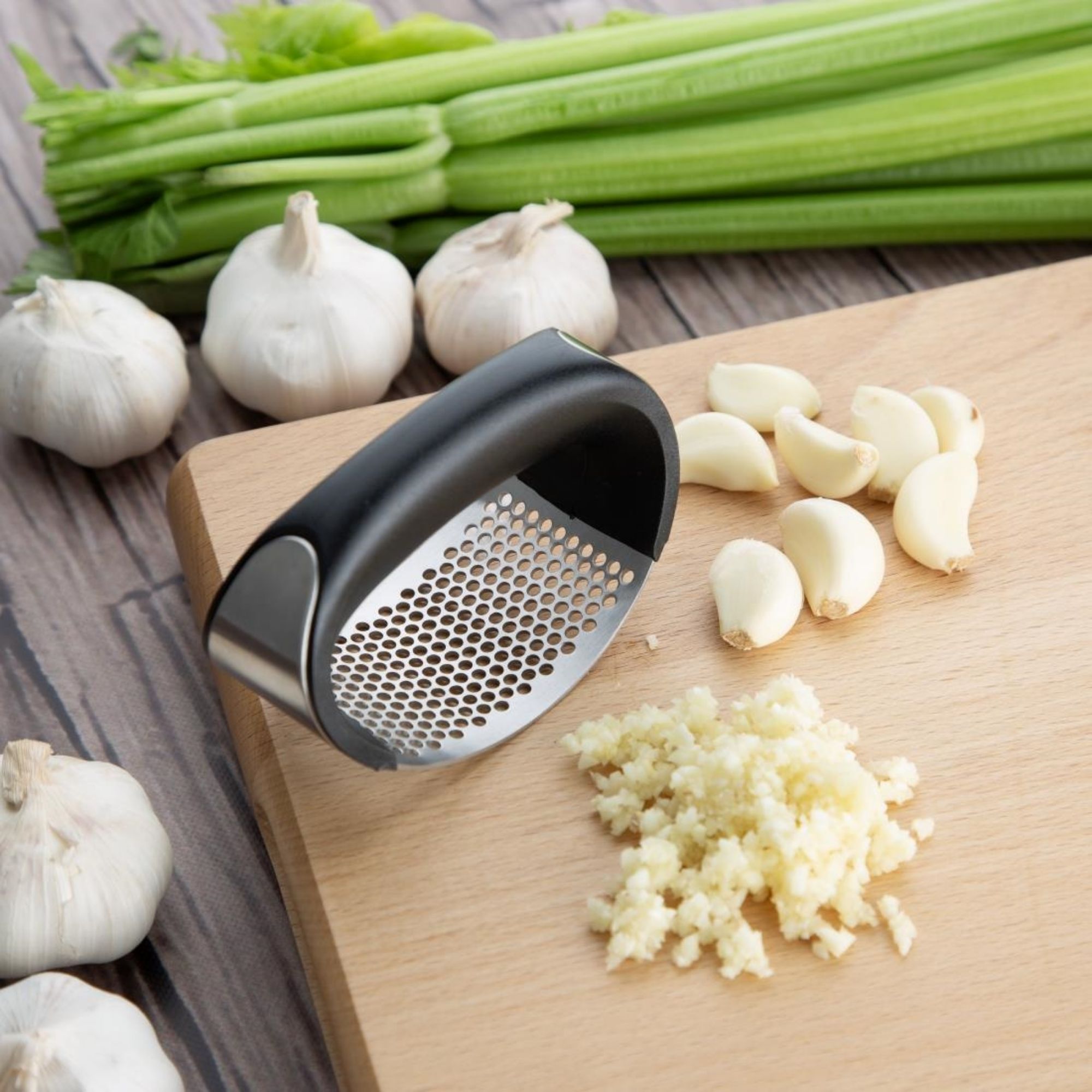 Picture of Caterboss Essentials Curved Garlic Press