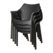 Picture of Bolero Elements Polypropylene Armchairs Black (4 Pack) - JA910