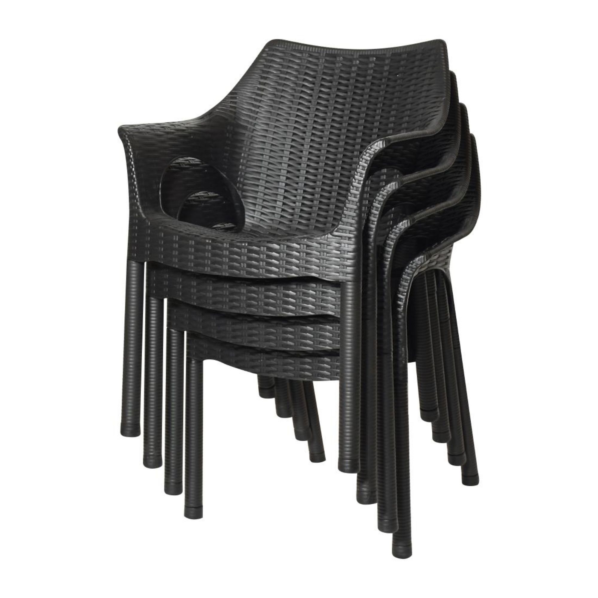 Picture of Bolero Elements Polypropylene Armchairs Black (4 Pack)