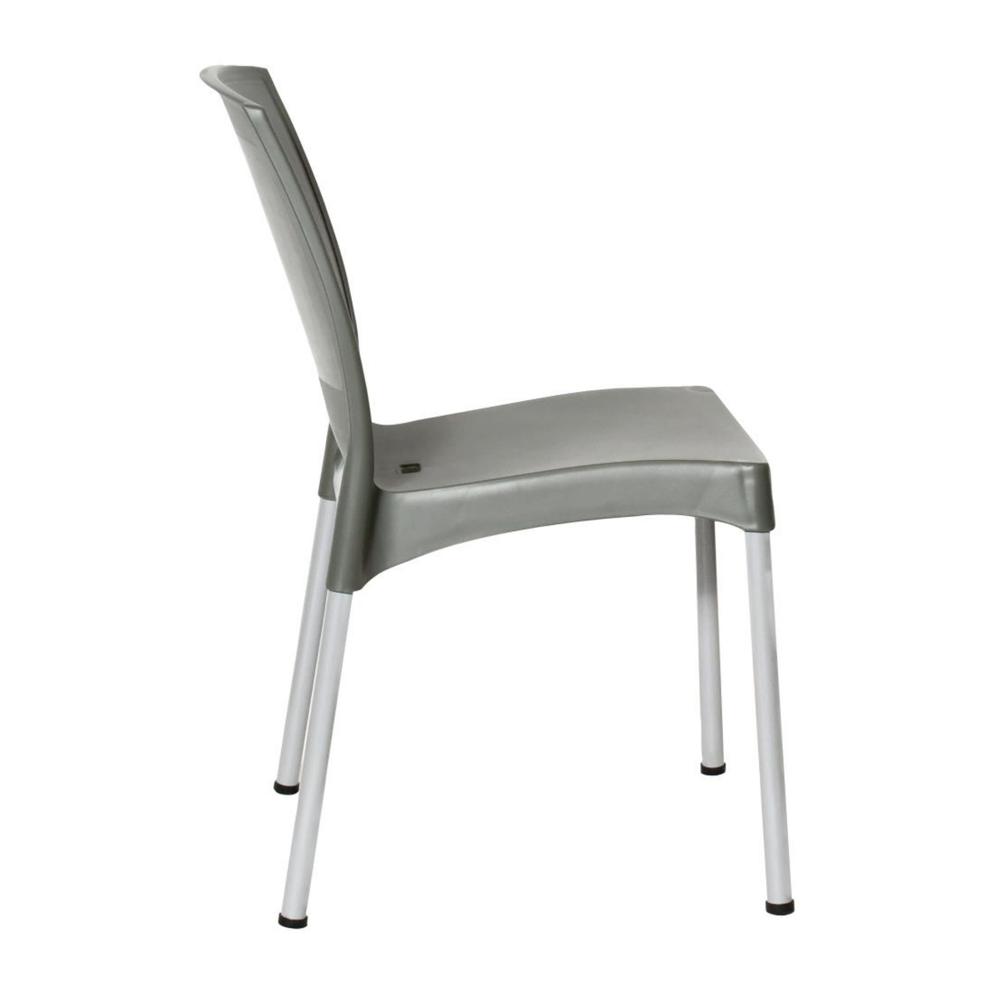 Picture of Bolero Elements Polypropylene Plain Side Chairs Olive Green (4 Pack)