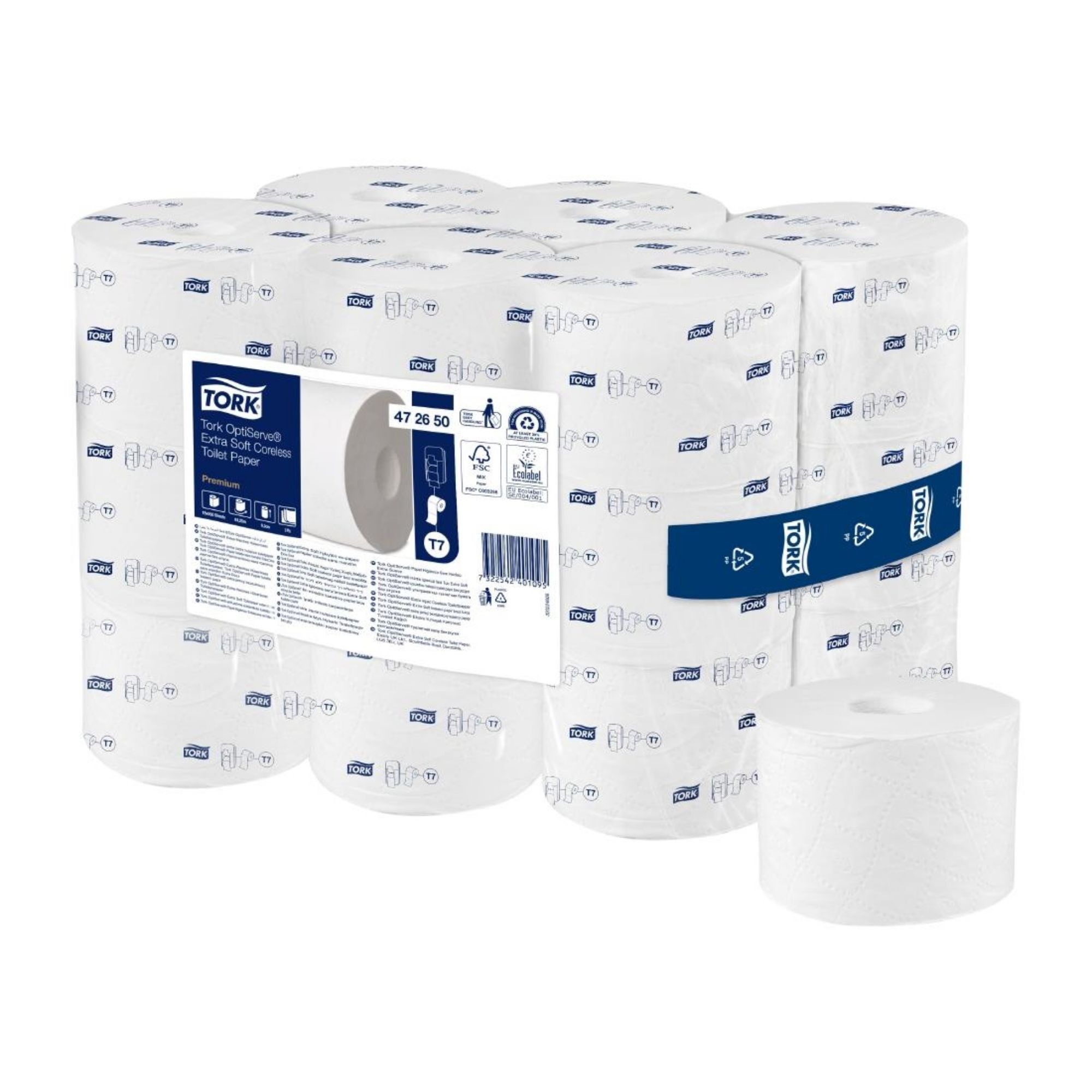 Picture of Tork OptiServe Extra Soft Coreless Toilet Paper 3ply White T7 (18 Pack)