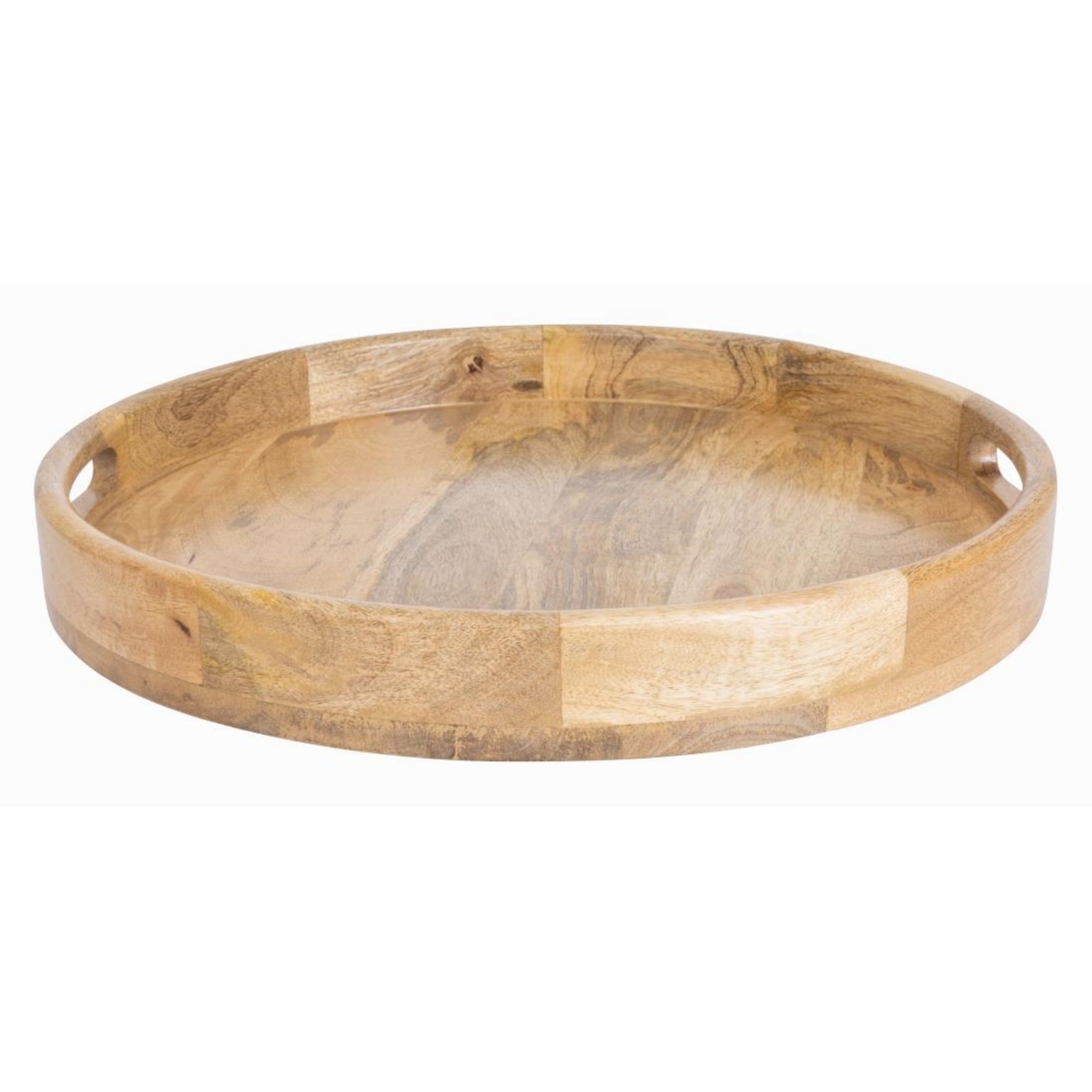 Picture of Olympia Mango Wood Round Deep Sided Tray 400mm