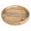 Picture of Olympia Mango Wood Round Deep Sided Tray 400mm - JA886