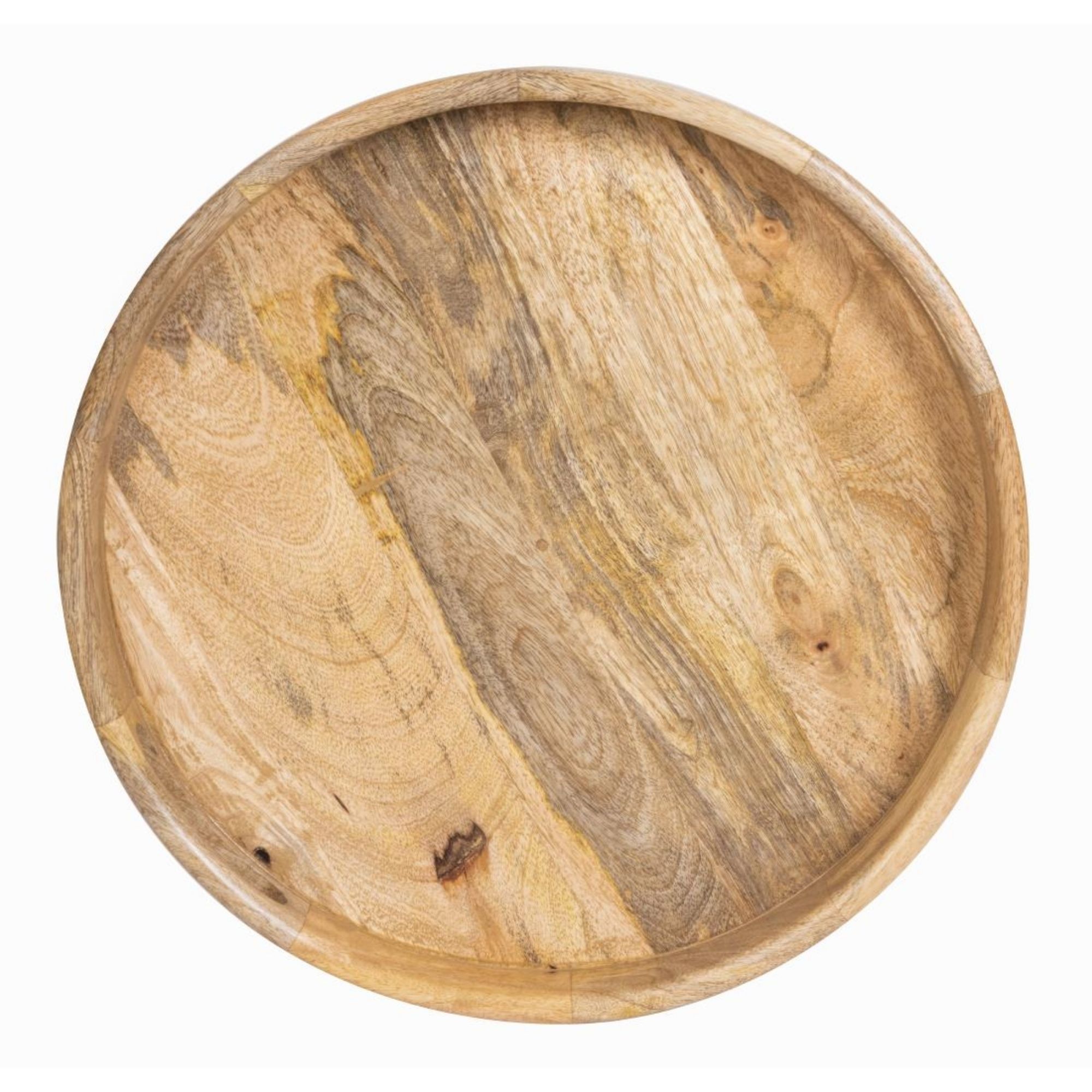Picture of Olympia Mango Wood Round Deep Sided Tray 400mm