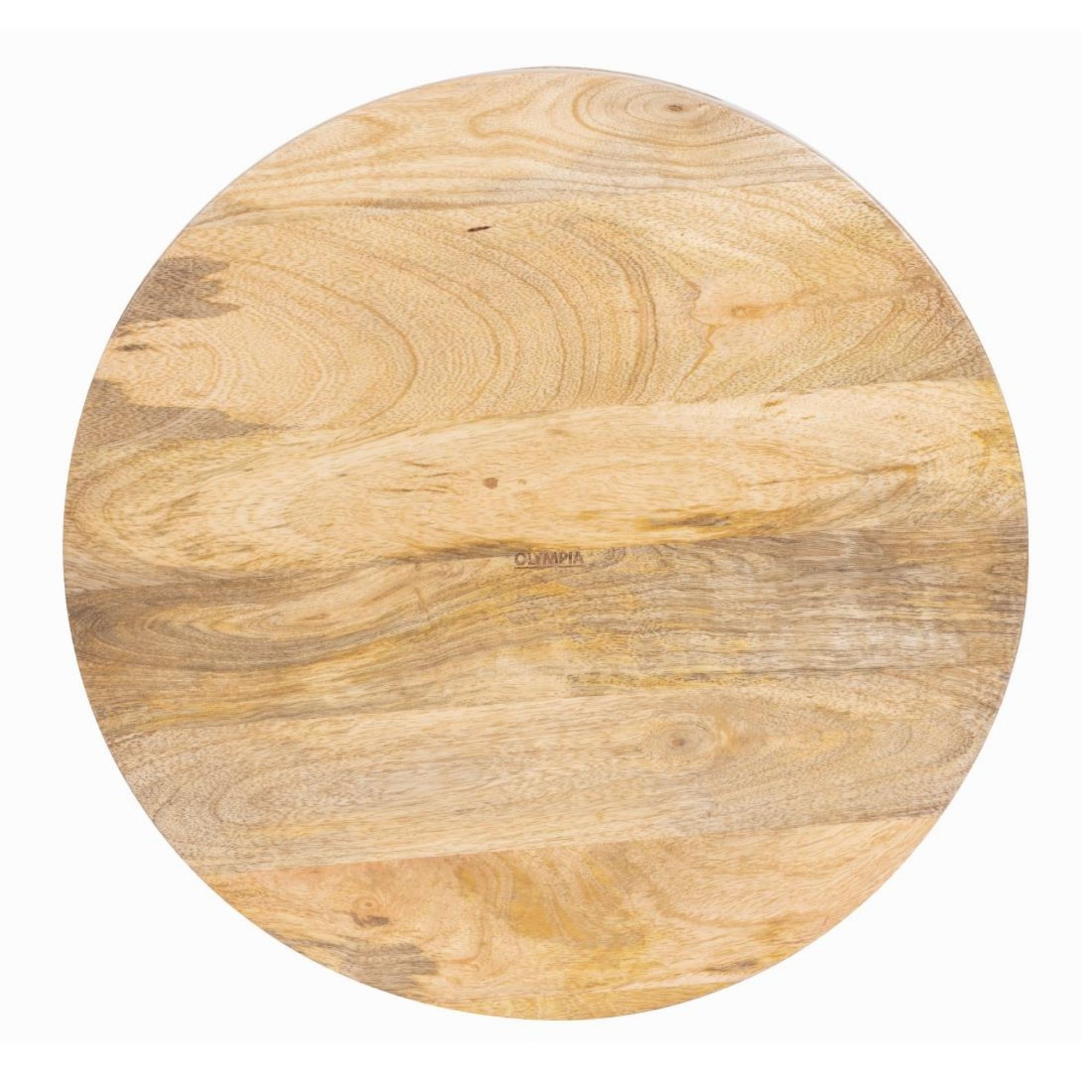 Picture of Olympia Mango Wood Round Deep Sided Tray 400mm
