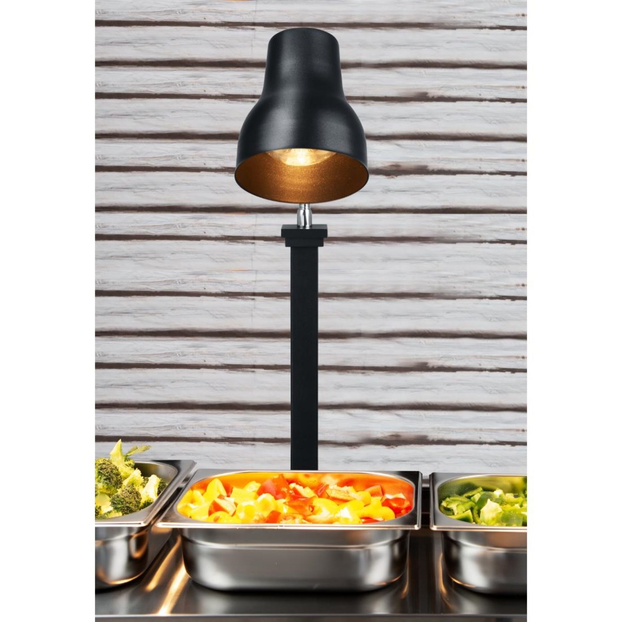 Picture of Buffalo Heat Lamp Carving Station Matt Black 250W