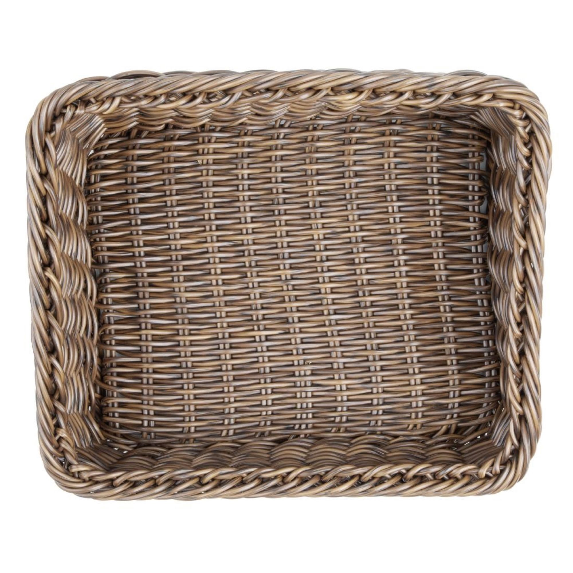 Picture of Olympia Polywicker Rectangular Display Basket Dark Brown 360x300mm