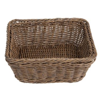 Picture of Olympia Polywicker Square Basket Dark Brown 230x230mm