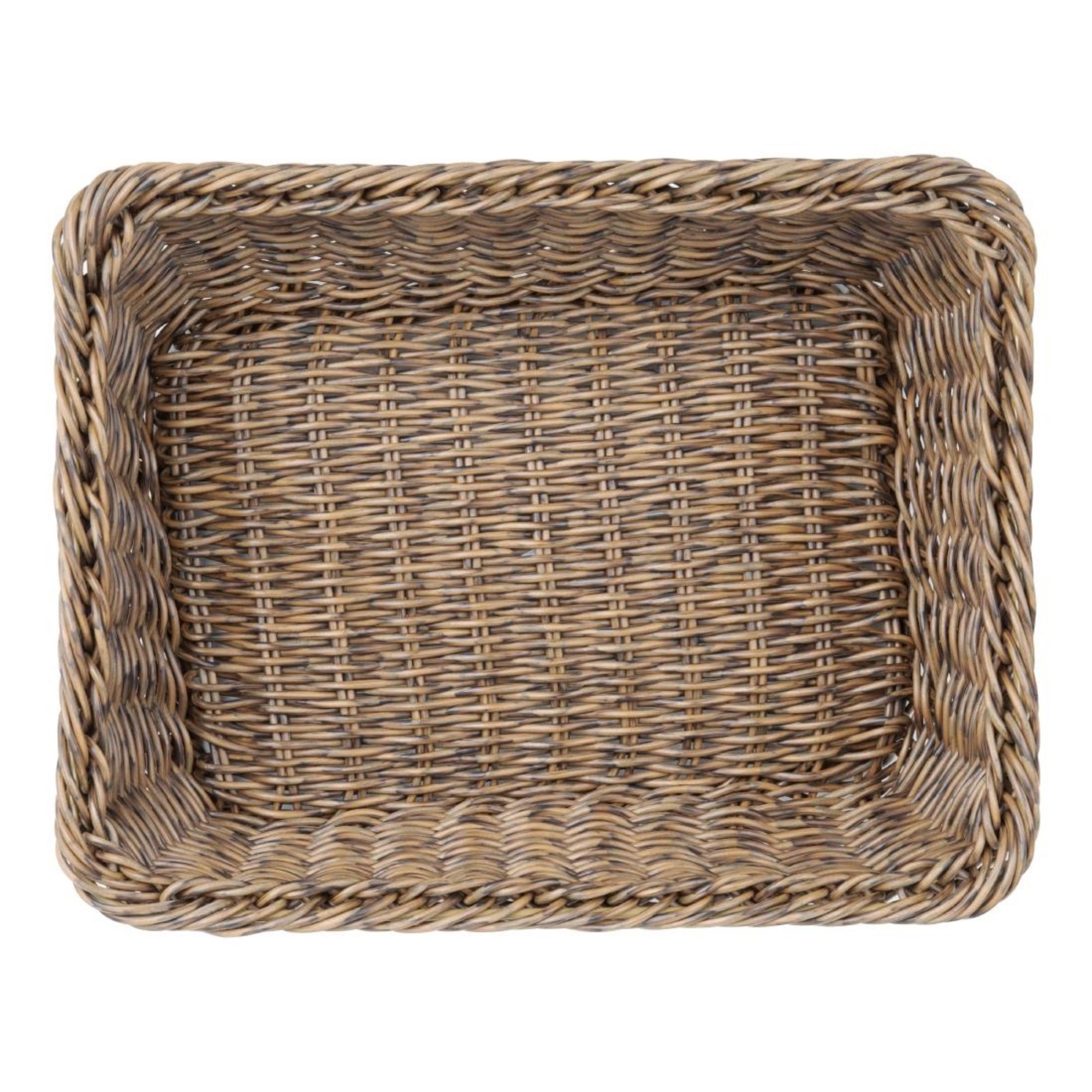 Picture of Olympia Polywicker Rectangular Basket Dark Brown 300x230mm