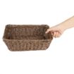 Picture of Olympia Polywicker Rectangular Basket Dark Brown 300x230mm - JA360