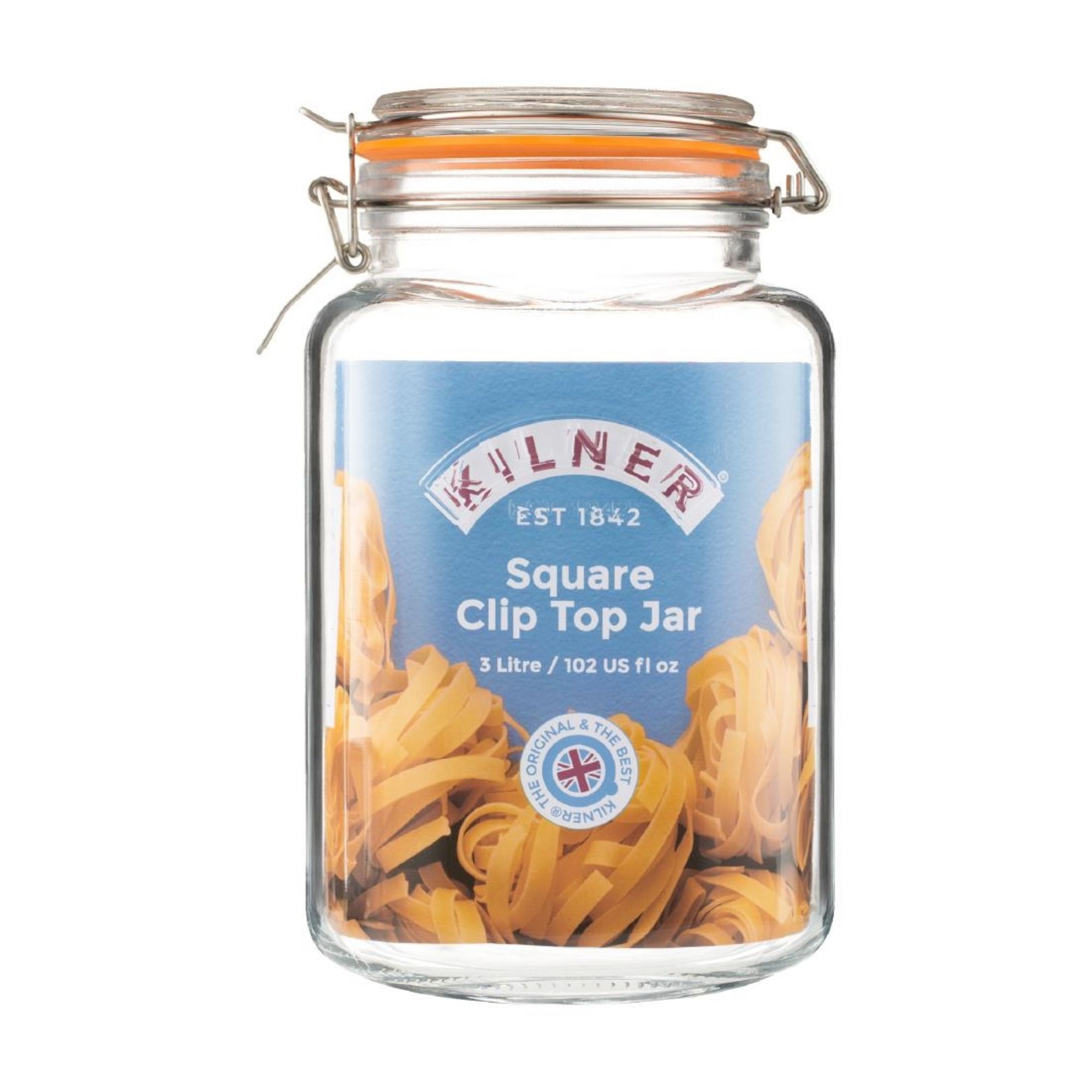 Picture of Kilner Clip Top Square Jar 3Ltr
