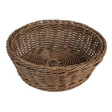 Picture of Olympia Polywicker Round Basket Dark Brown 220mm