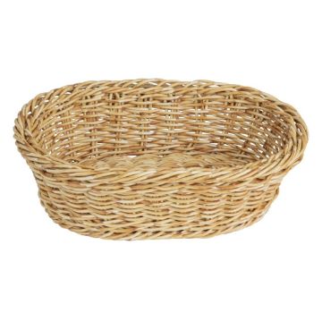Picture of Olympia Polywicker Oval Basket Light Brown 240x170mm