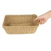 Picture of Olympia Polywicker Rectangular Basket Light Brown 300x230mm - JA353