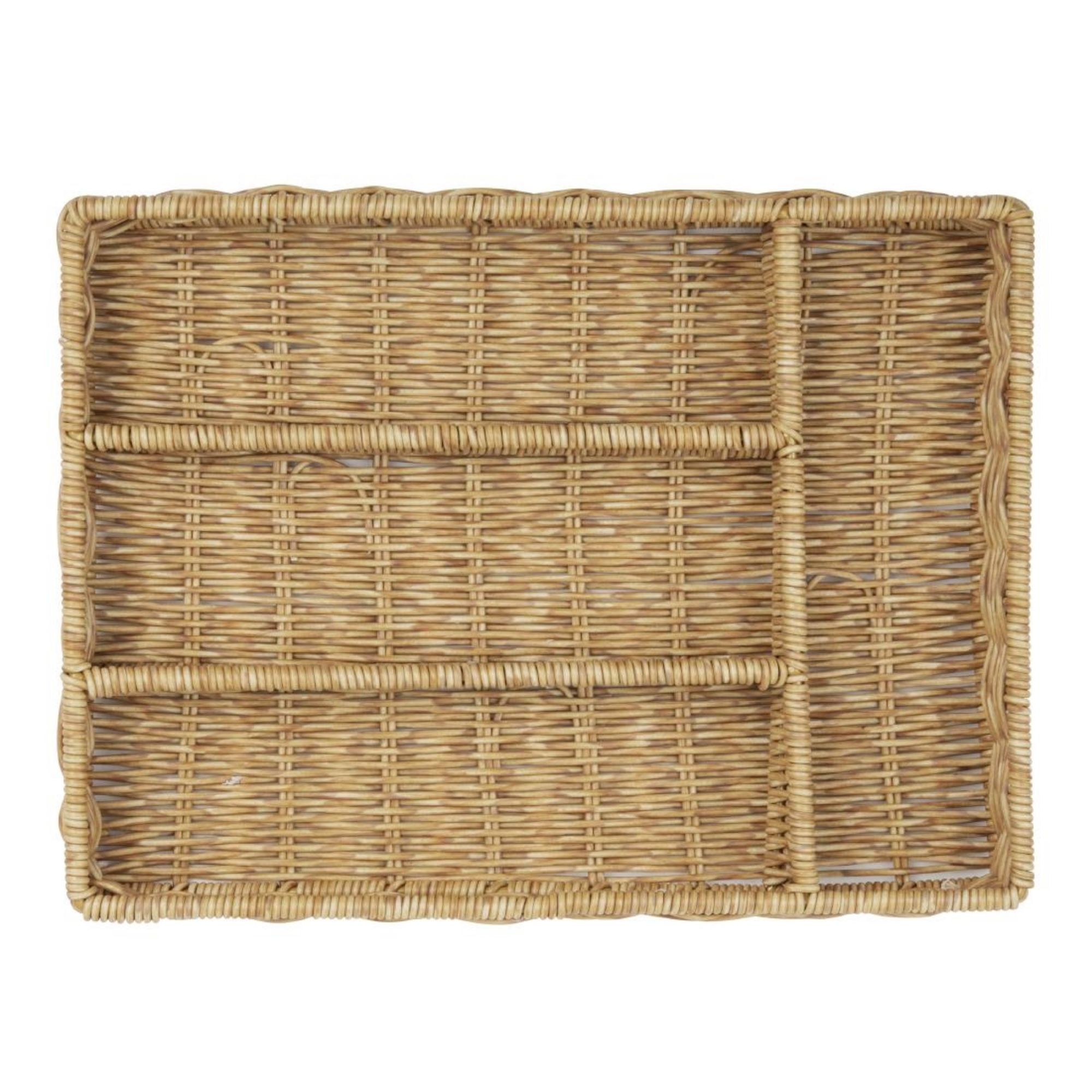Picture of Olympia Polywicker Cutlery Organiser Light Brown 340x250mm