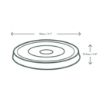 Picture of Vegware Nourish Moulded Fibre Cold Cup Flat Lids with Hole 89-Series (1000 Pack) - HZ944