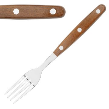 Picture of Olympia Steak Forks with PP Wood Effect Handles (12 Pack)